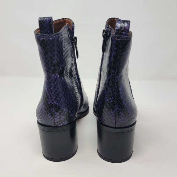 FRANCO SARTO Darona western boot purple snakeskin violet women's size 7.5 - Picture 5 of 14
